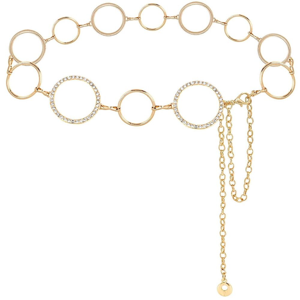 7224 Metal Waist Chain For Women Rhinestone Belt Crystal